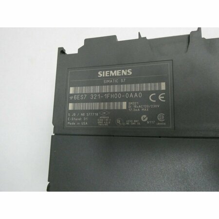 Siemens SIMATIC S7 INPUT MODULE 6ES7 321-1FH00-0AA0